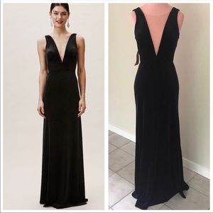 Jenny Yoo Black Velvet Dress